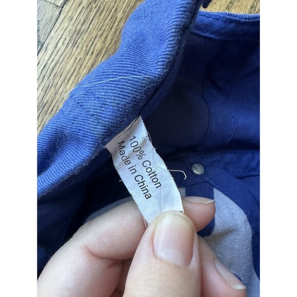 Jimmie Johnson #48 Blue Faux Auto‎ Strapback Hat/Cap Yellow Signature NASCAR GUC - Picture 5 of 5